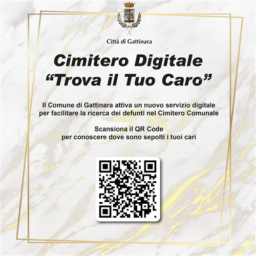 Trova il tuo caro: a Gattinara il cimitero diventa digitale e con un QR Code è possibile trovare dove riposano i propri cari