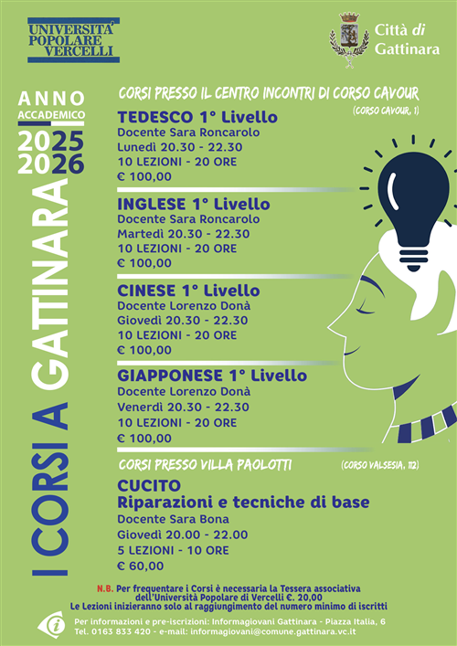 Al via i nuovi corsi dellUniversità Popolare