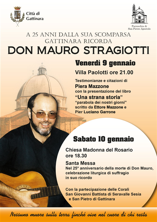 Gattinara ricorda Don Mauro Stragiotti - Due iniziative nel 25° anniversario della scomparsa
